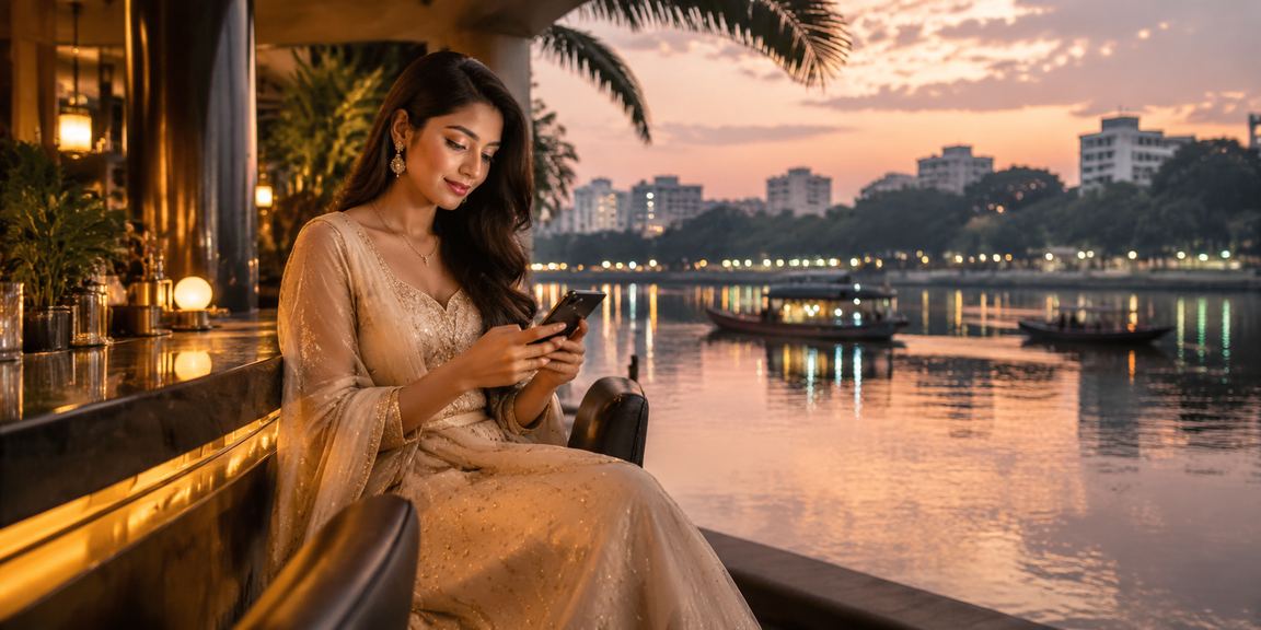 ঢাকায় বাংলাদেশি মডেল মোবাইলে ক্যাসিনো ও ভাউচার ব্যবহার করছেন